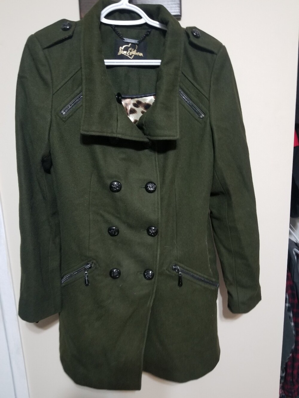 Sam Edelman Medium Green Double-Breasted Pea Coat